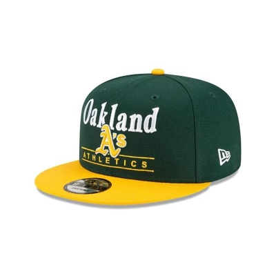 Green Oakland Athletics Hat - New Era MLB Two Tone Retro 9FIFTY Snapback Caps USA7219863